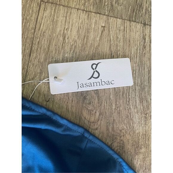 JASAMBAC Short Prom Cocktail Party Dress Blue Small No Bow New - Picture 2 of 8